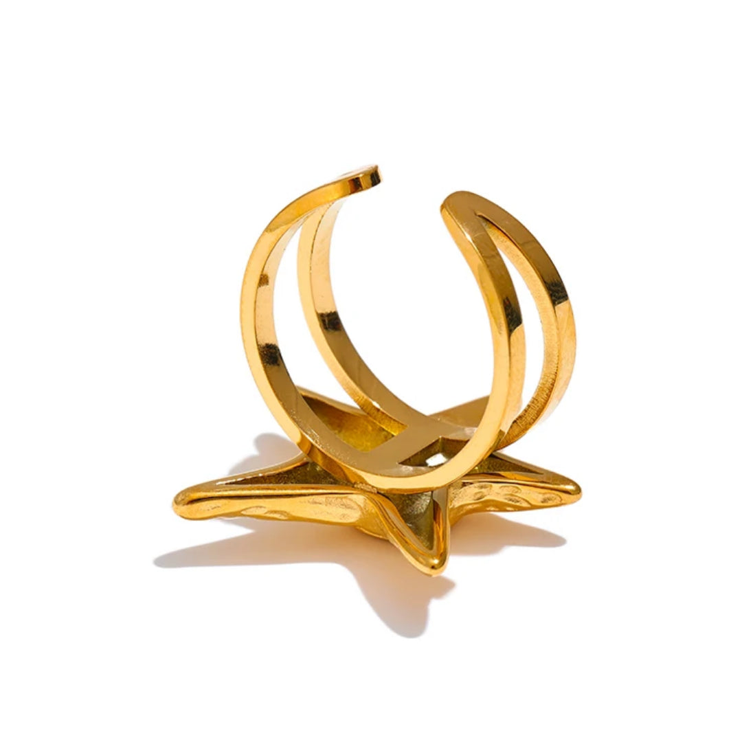 Anillo Aurora Marina en oro 18K diseño estrella de mar ajustable – lenorajewelry.com/anillo-aurora-marina-oro-ajustable
anillo ajustable, anillo de oro, joyería fina, regalo mujer, anillo estrella de mar, joyas geométricas, LENORA, anillo verano, acero inoxidable, chapeado oro