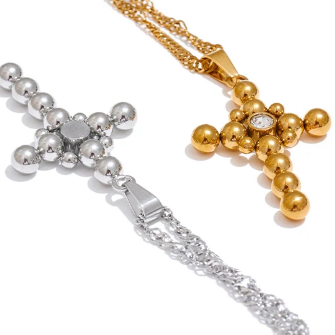 Collar Cruz Luz Eterna en Oro PVD con Circonitas – lenorajewelry.com/collar-cruz-oro-circonitas-lenora
collar de cruz, joyería fina, oro PVD, circonitas cubicas, regalo espiritual, joyería unisex, collar ajustable, lenora joyas, resistencia al agua, diseño elegante