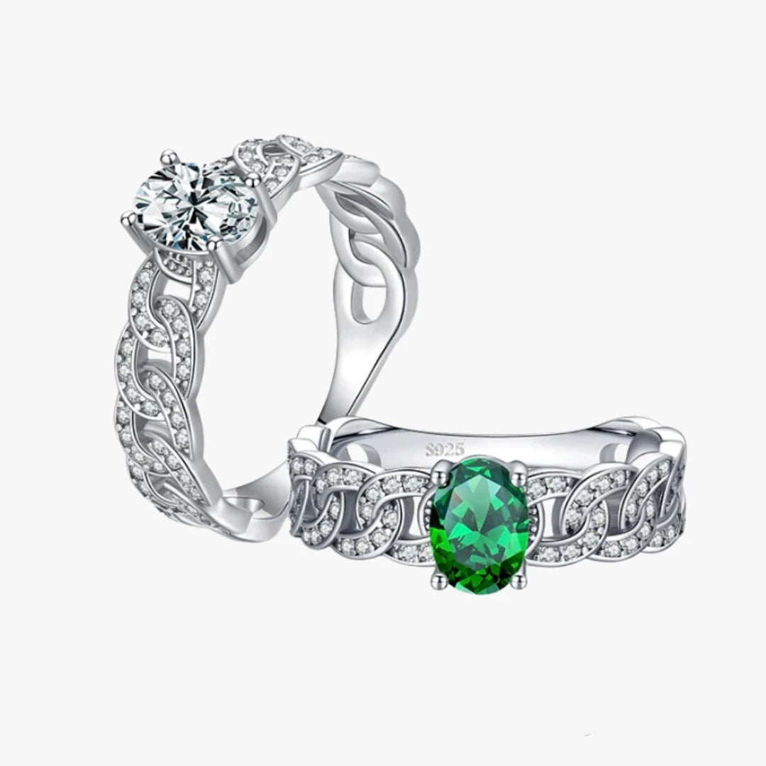 Trendy Dazzling CZ Engagement Ring for Women, Anillo de Compromiso de Circonita Deslumbrante y Moderno