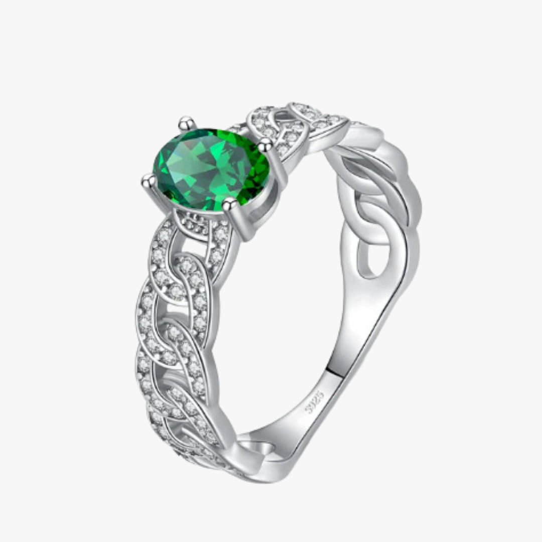 Trendy Dazzling CZ Engagement Ring for Women, Anillo de Compromiso de Circonita Deslumbrante y Moderno