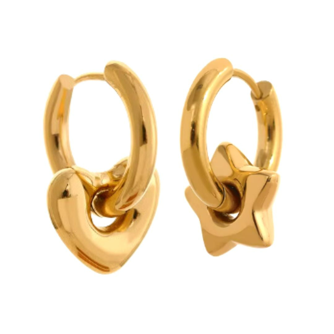 Glam Star Hoop Earrings