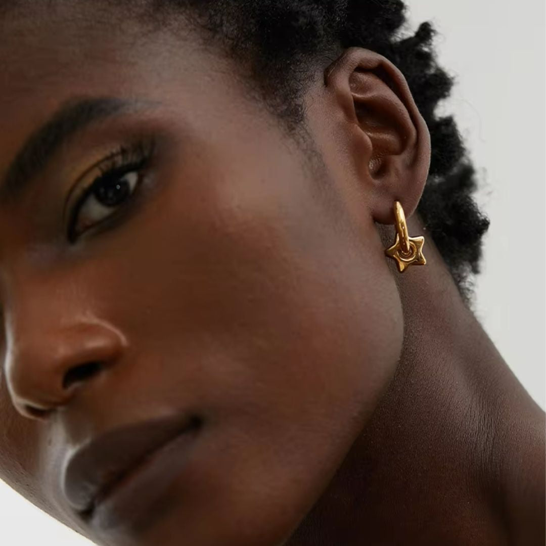 Glam Star Hoop Earrings