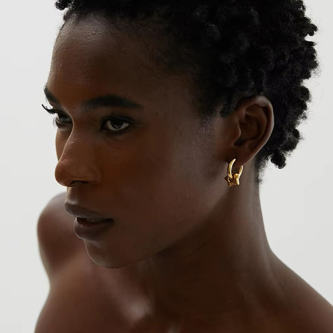Glam Star Hoop Earrings