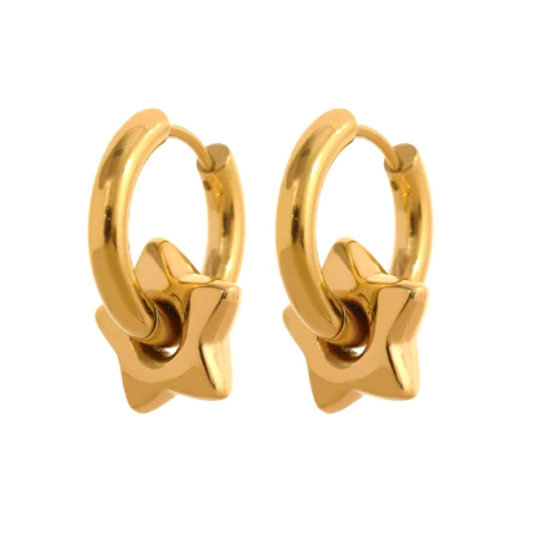 Glam Star Hoop Earrings
