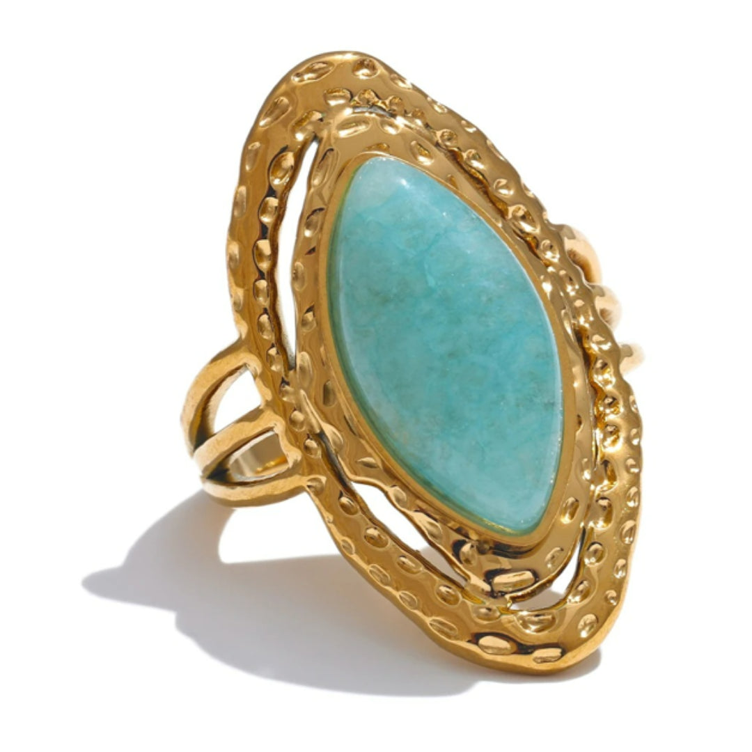 Green Adjustable Open Ring