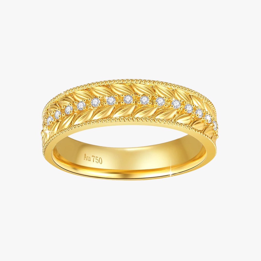 anillo de oro 18k, anillo de moissanita, joyería de lujo, anillo de oro para mujer, joyas exclusivas, regalo de alta calidad, anillo certificado, anillo de oro sólido, anillo de diamantes, anillo elegante