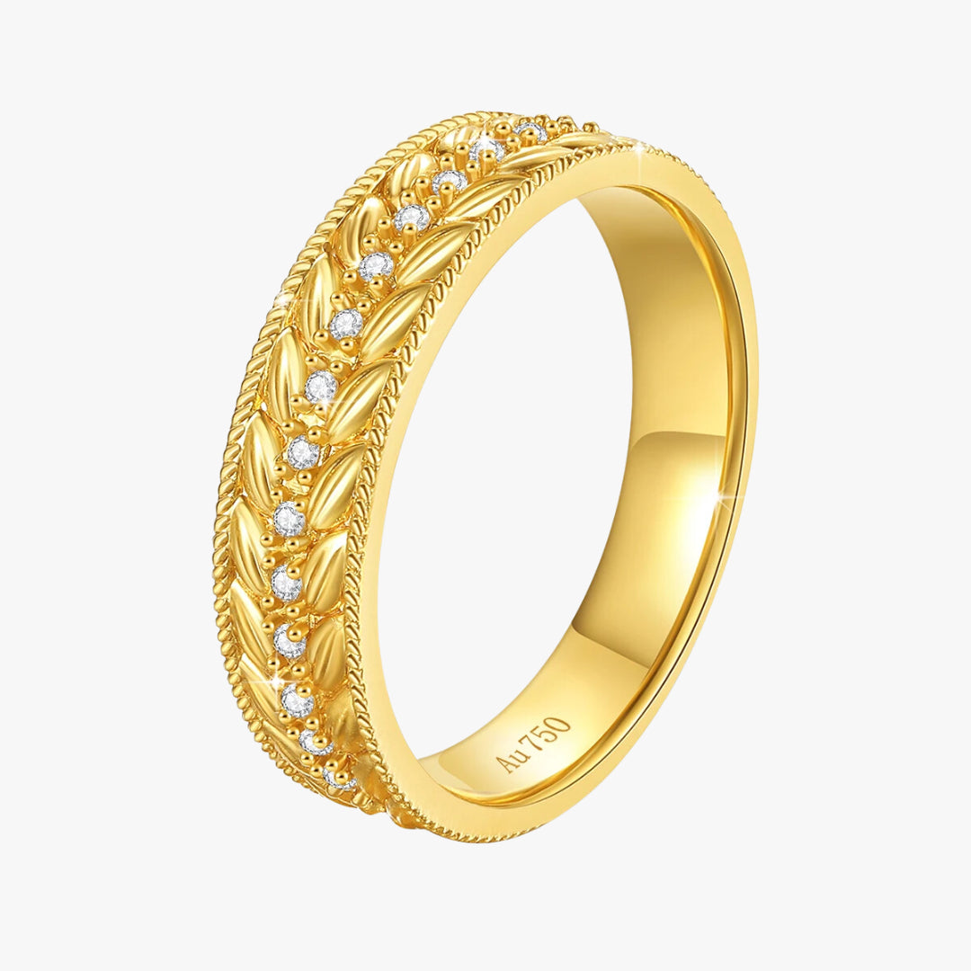 anillo de oro 18k, anillo de moissanita, joyería de lujo, anillo de oro para mujer, joyas exclusivas, regalo de alta calidad, anillo certificado, anillo de oro sólido, anillo de diamantes, anillo elegante