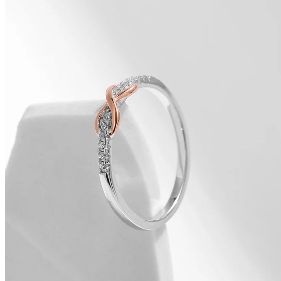 Anillo De Amor Infinito, Anillo Oro Rosa, Joyería Romántica, Regalo Para Parejas, Anillo De Pasión