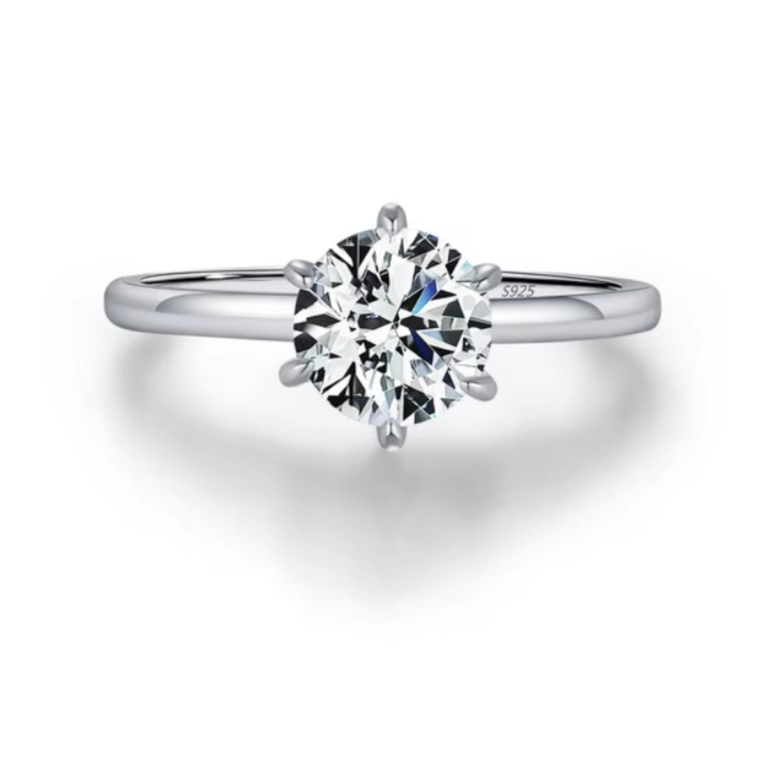 anillo moissanite, anillo compromiso 1ct, anillo plata 925, joyas finas, moissanite diamante