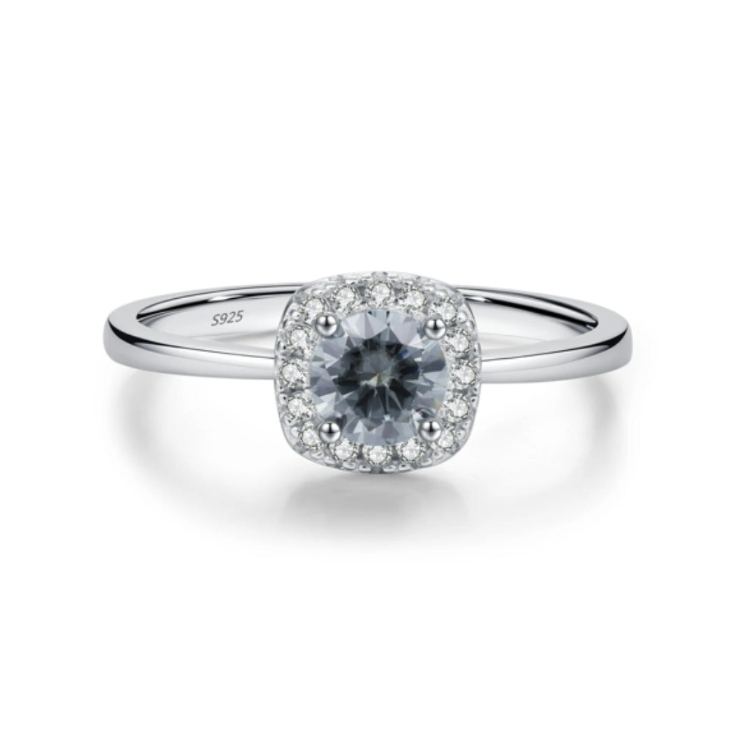 anillo de moissanita, joyería de boda, anillos elegantes, anillo de plata 925, joyas finas, moissanita color D, regalos románticos, anillo para novia