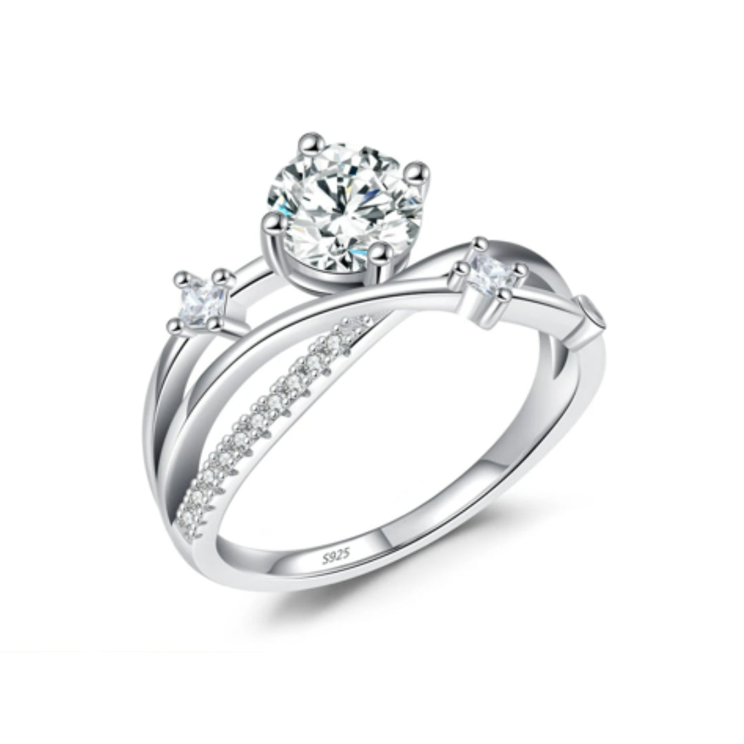 anillo de moissanita, joyas de amor, anillos de boda, moissanita 1 ct, plata esterlina 925, regalos románticos, anillos elegantes para mujeres, joyería de compromiso, amor verdadero