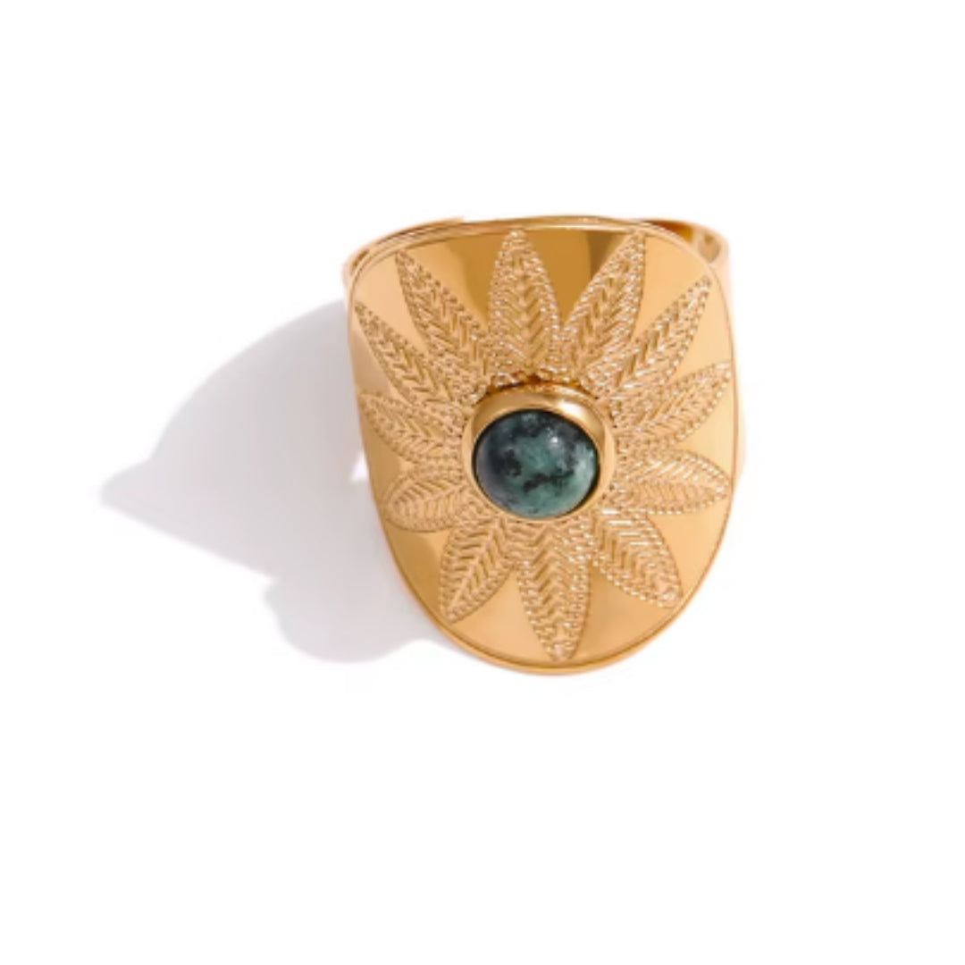 Anillo ajustable dorado con piedra verde turquesa natural
https://lenorajewelry.com/anillo-ajustable-dorado-piedra-verde-turquesaanillo ajustable, sortija dorada, anillo piedra natural, anillo verde turquesa, joyería elegante, anillo de acero inoxidable, regalo sofisticado, bisutería moderna, anillo de moda