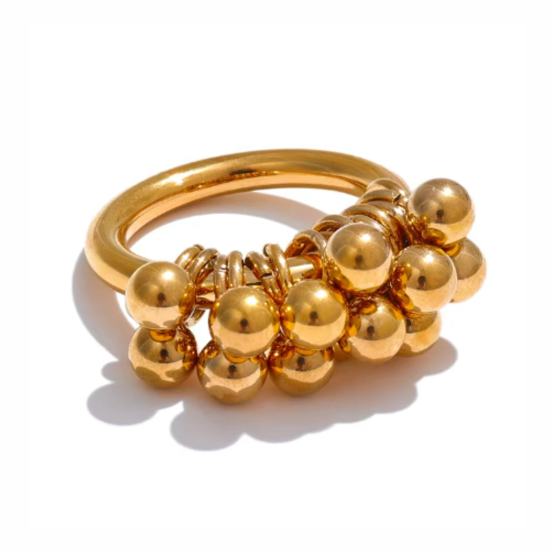 Anillo de capas dorado con cuentas redondeadas, Joyería en acero inoxidable con baño de oro 18K, Anillo geométrico y moderno para mujeres elegantes
https://lenorajewelry.com/anillo-capas-cuentas-acero-inoxidable-oro