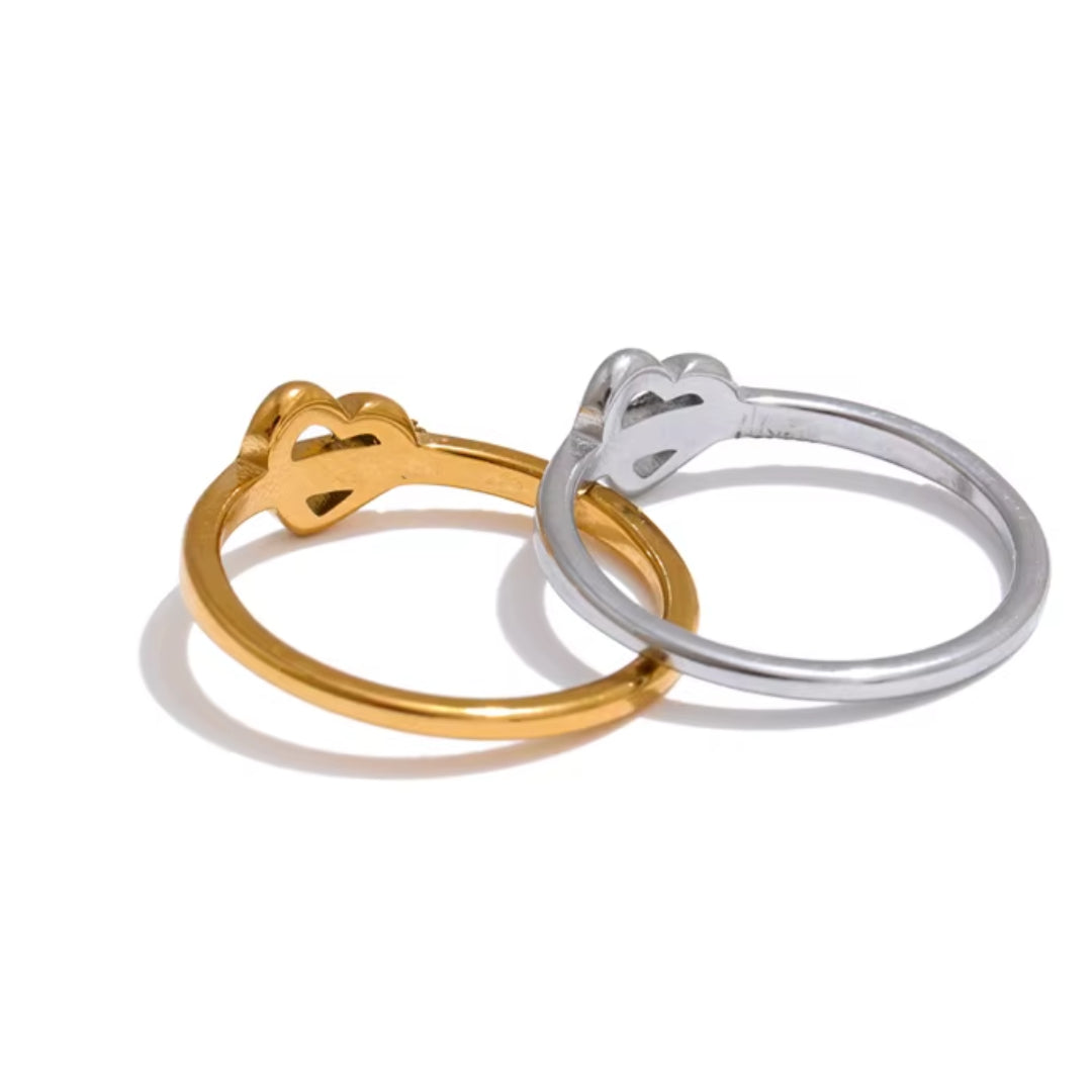 anillo de corazón cruzado, joyería elegante, anillos chapados en oro, zircón cúbico, accesorios para mujeres, anillos de moda