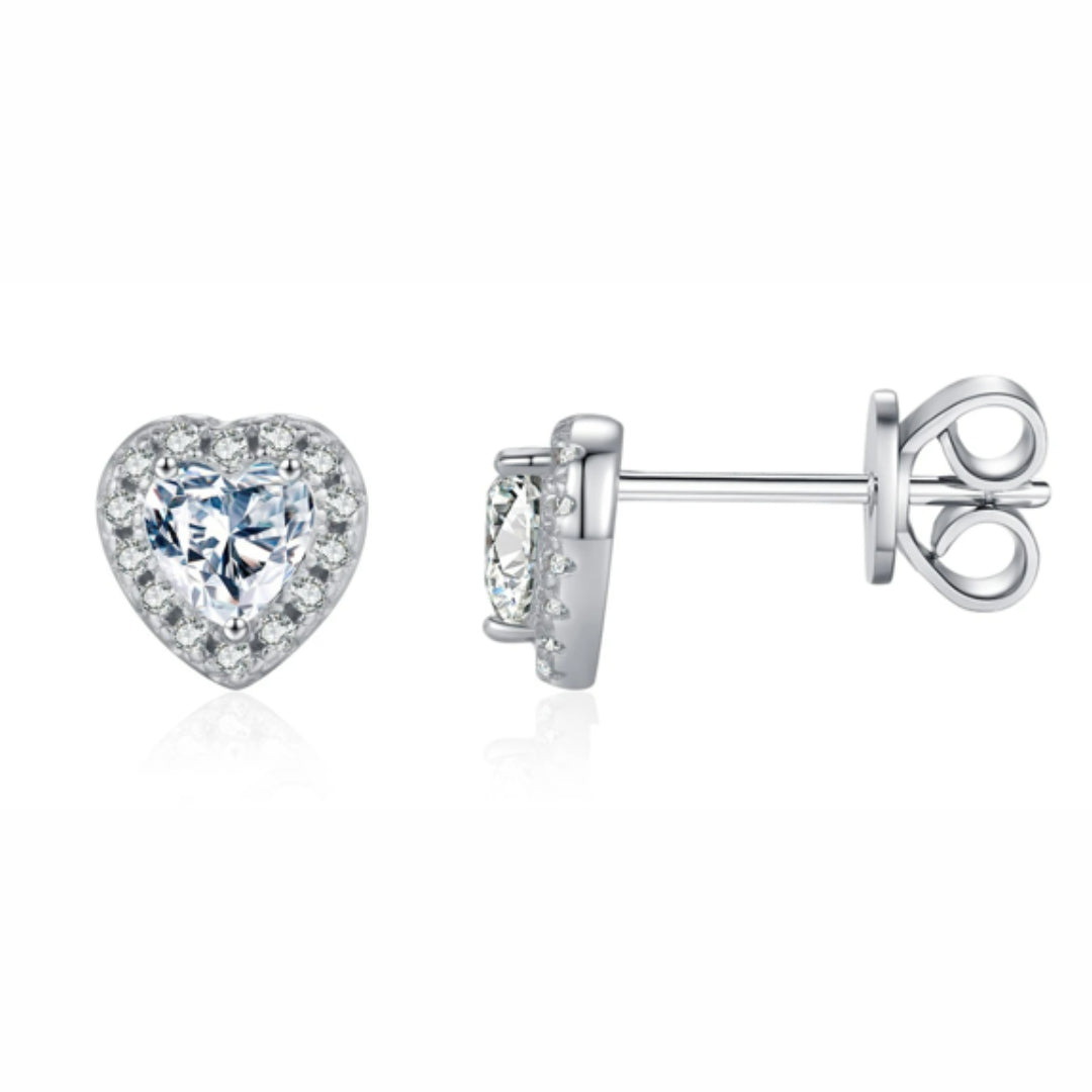 aretes de moissanita, plata 925, joyería geométrica, Lumina Formas, aretes personalizados, moissanita color D, regalos para novias, joyas de boda, certificación GRA