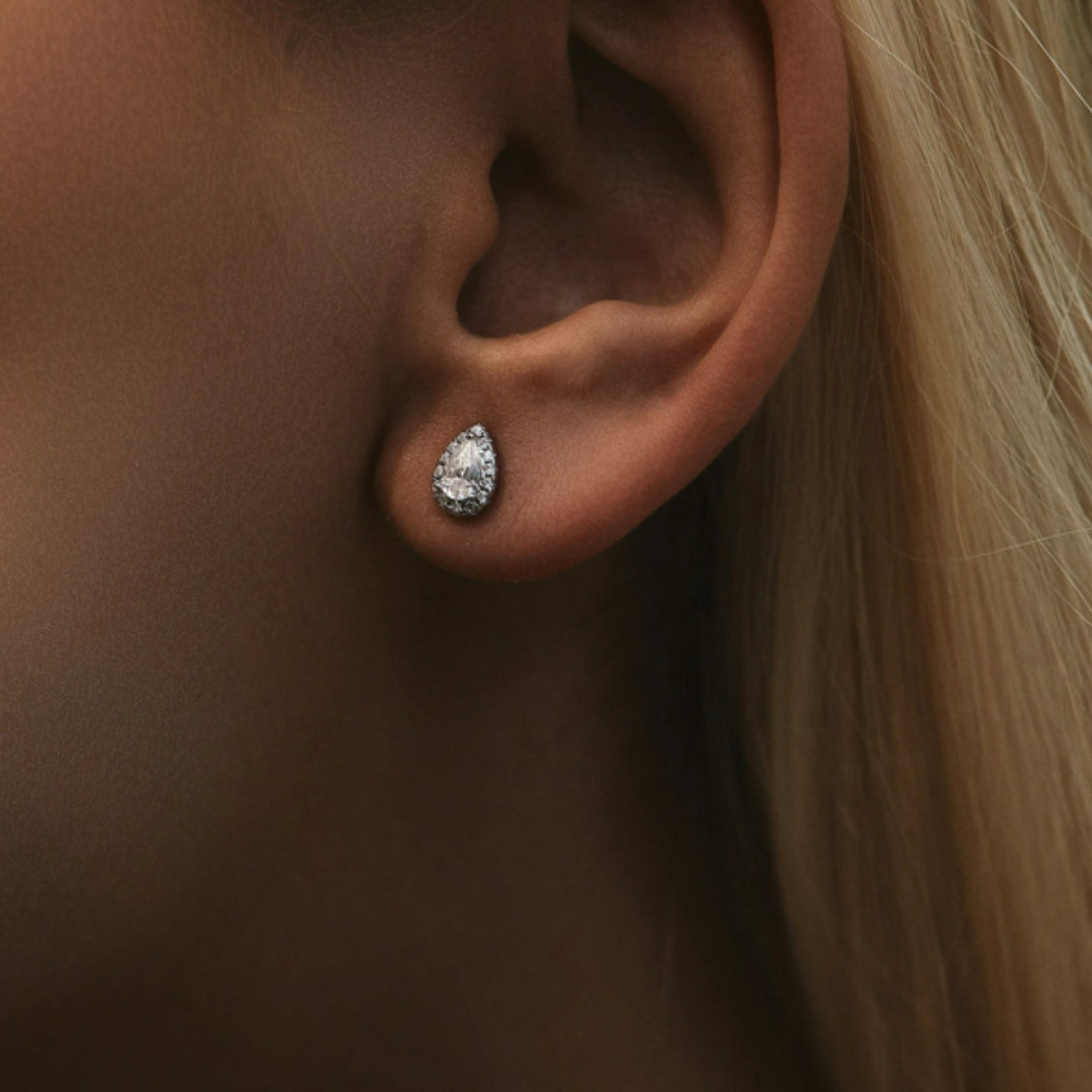aretes de moissanita, plata 925, joyería geométrica, Lumina Formas, aretes personalizados, moissanita color D, regalos para novias, joyas de boda, certificación GRA