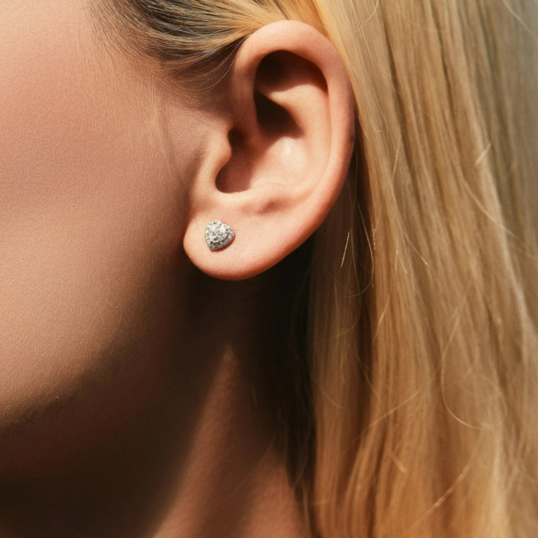 aretes de moissanita, plata 925, joyería geométrica, Lumina Formas, aretes personalizados, moissanita color D, regalos para novias, joyas de boda, certificación GRA
