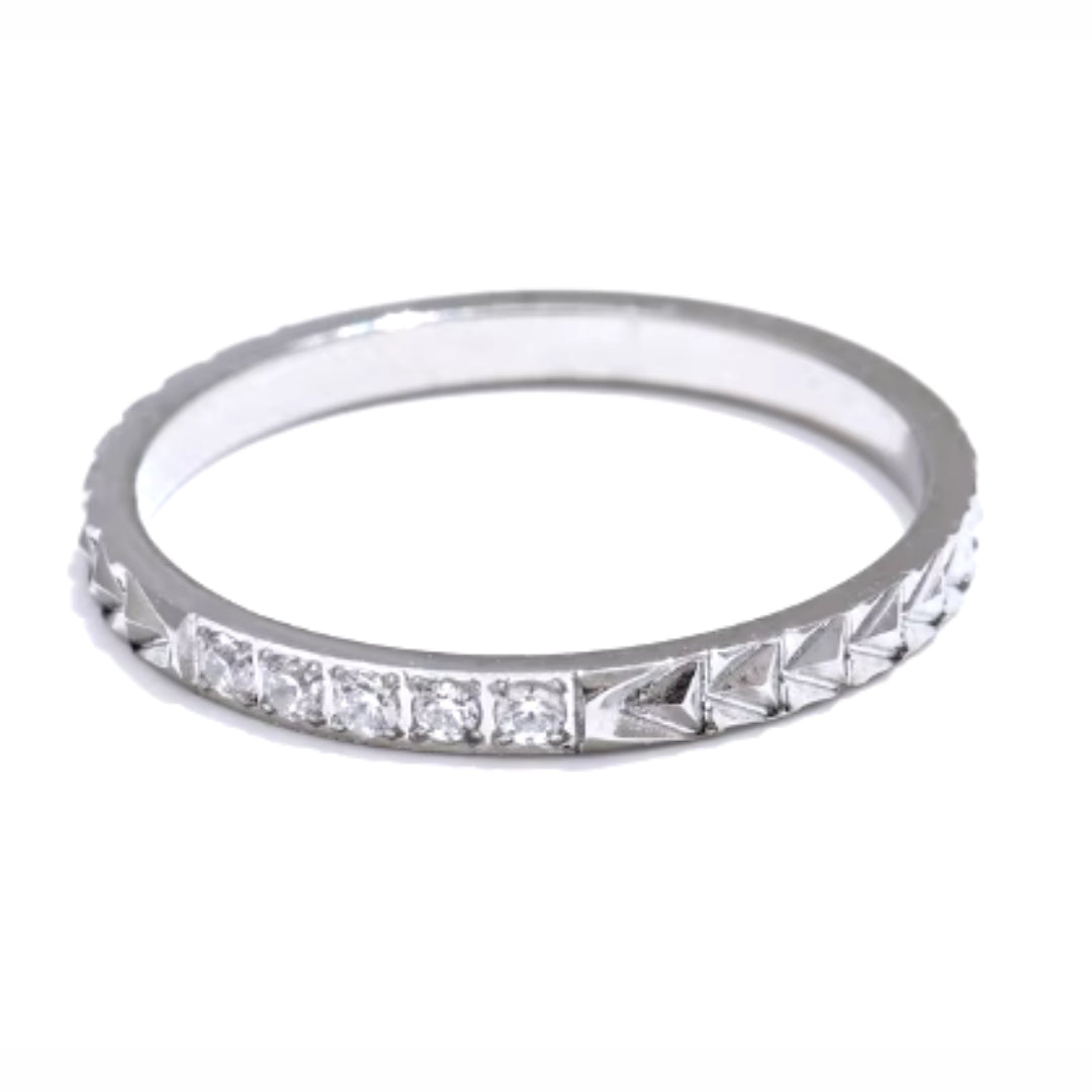 anillo aura de brillo, anillo de zirconita, joyería minimalista, anillo en acero inoxidable, anillo chapado en oro, accesorios de lujo