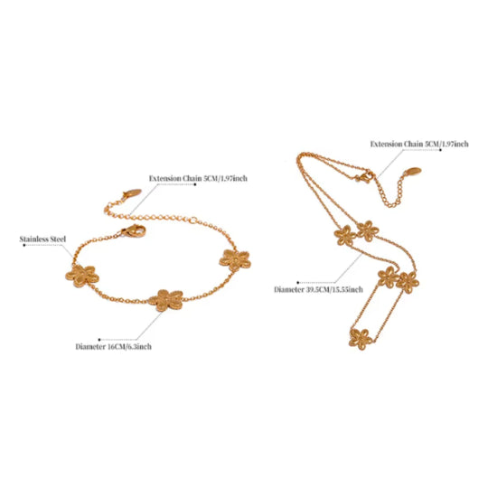 BloomShine Floral Jewelry Set