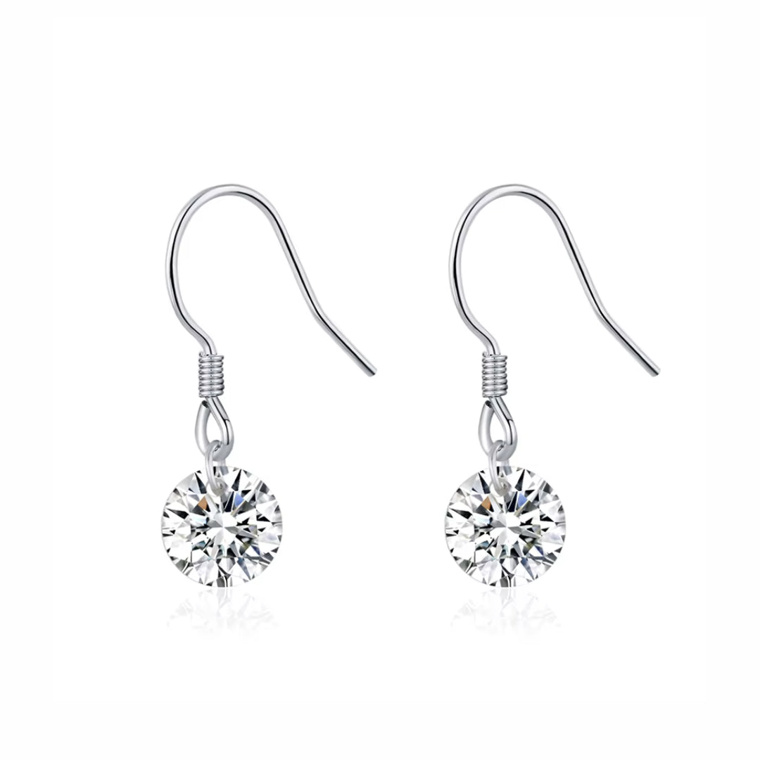 moissanite, pendientes de lujo, prata esterlina 925, joyería fina, regalo elegante, diamante de laboratorio, claridad VVS1, accesorios elegantes para mujeres