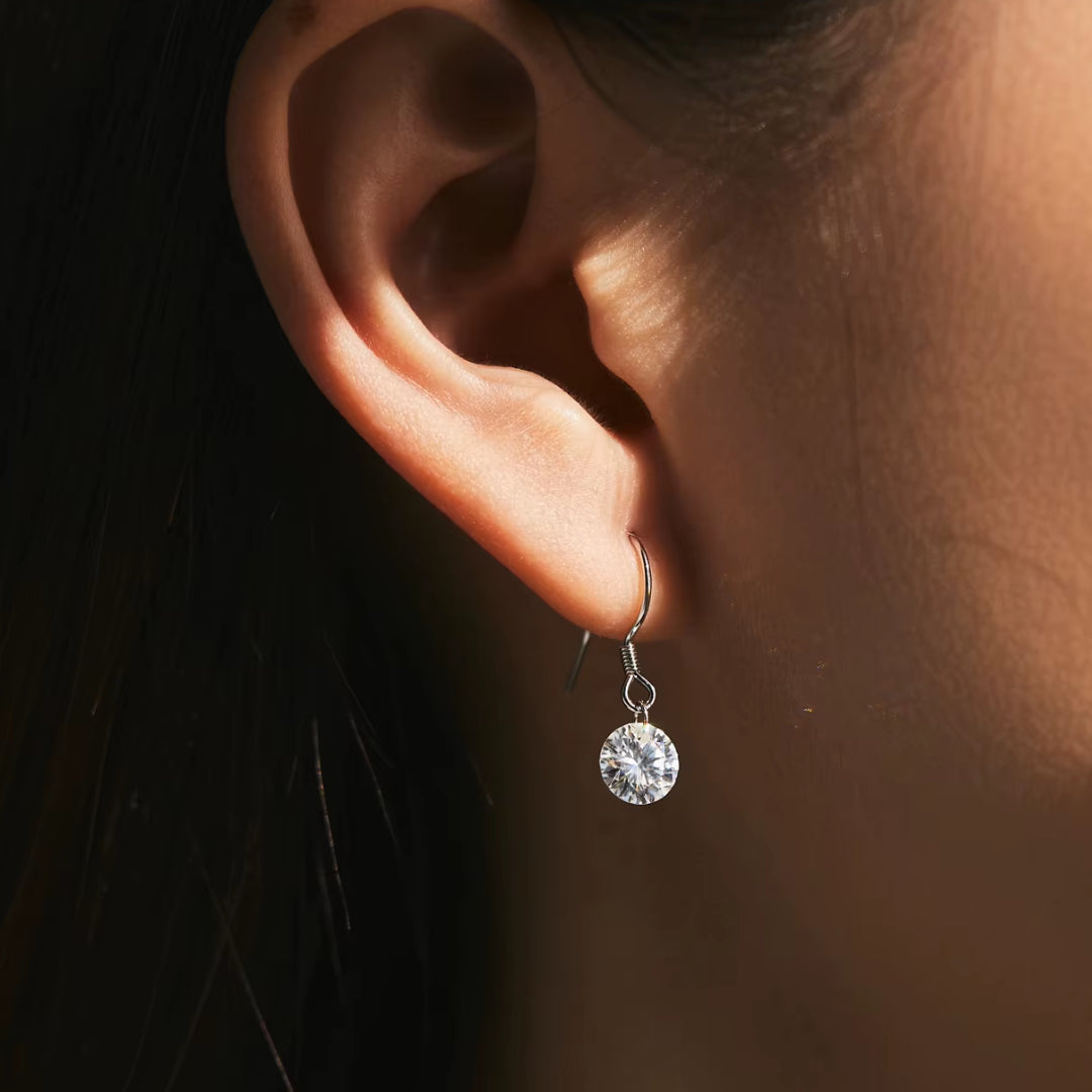 moissanite, pendientes de lujo, prata esterlina 925, joyería fina, regalo elegante, diamante de laboratorio, claridad VVS1, accesorios elegantes para mujeres