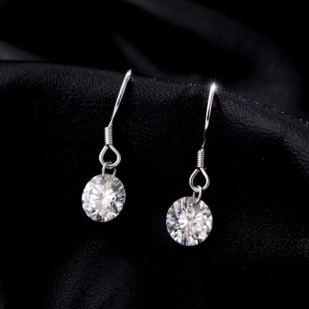 moissanite, pendientes de lujo, prata esterlina 925, joyería fina, regalo elegante, diamante de laboratorio, claridad VVS1, accesorios elegantes para mujeres