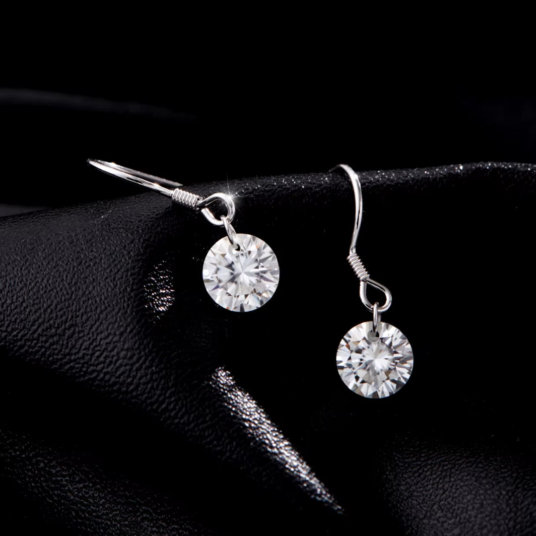moissanite, pendientes de lujo, prata esterlina 925, joyería fina, regalo elegante, diamante de laboratorio, claridad VVS1, accesorios elegantes para mujeres