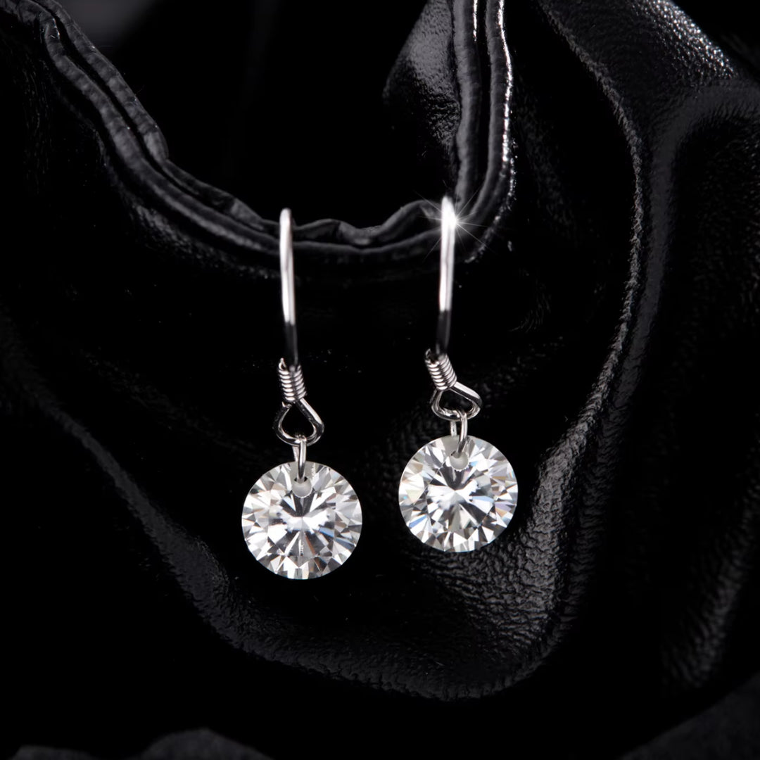 moissanite, pendientes de lujo, prata esterlina 925, joyería fina, regalo elegante, diamante de laboratorio, claridad VVS1, accesorios elegantes para mujeres
