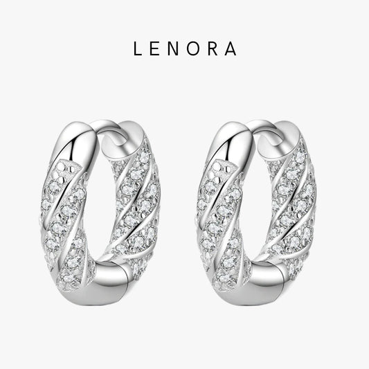 Classic Zirconia Circle Hoop Earrings for Women's Wedding Jewelry