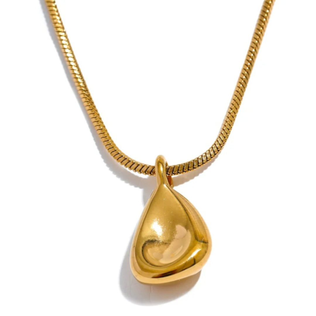 collar de oro real, joyería unisex, colgante geométrico, accesorios minimalistas, regalo elegante, LENORA