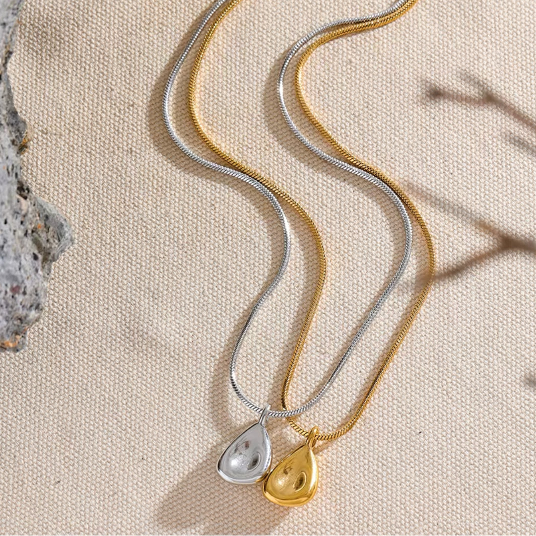 collar de oro real, joyería unisex, colgante geométrico, accesorios minimalistas, regalo elegante, LENORA