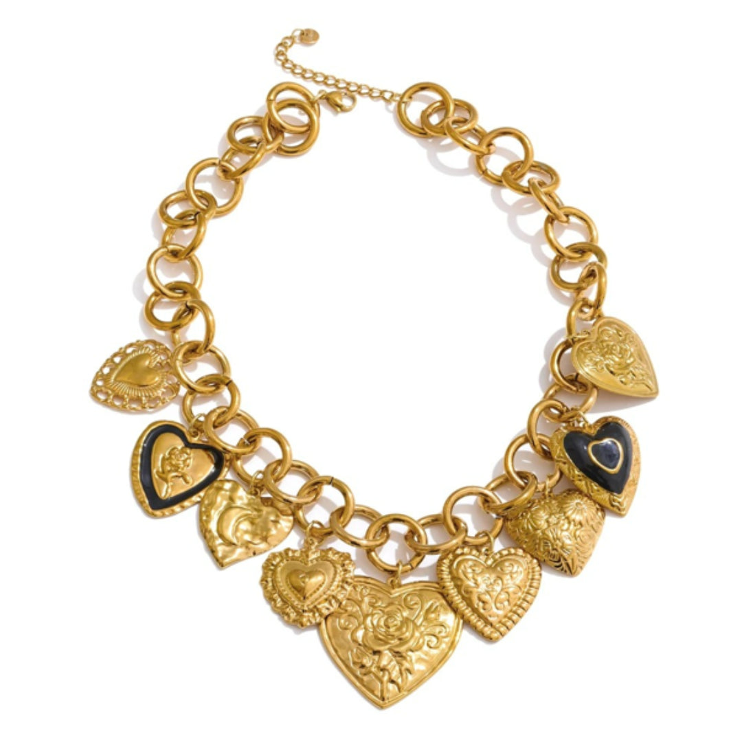 Collar Aurora Corazón en acero inoxidable chapado oro 18k – lenorajewelry.com/collar-corazon-oro-aurora-lenora
collar de oro, joyería fina mujer, regalo elegante, acero inoxidable, colgante corazón, joyas resistentes agua, LENORA, collar ajustable, joyería chapada PVD