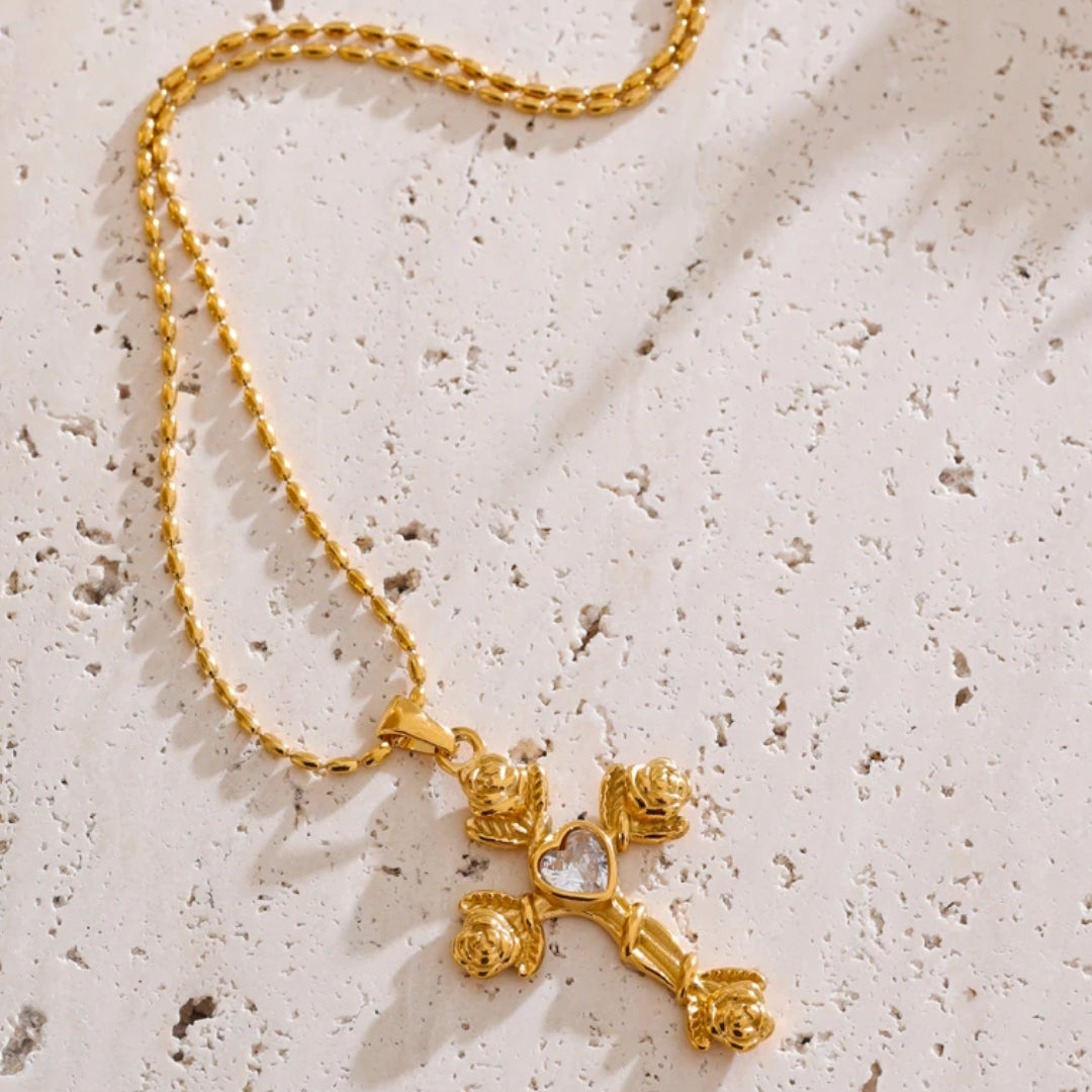 Collar Cruz Flor de Luz con circonita rosa y oro 18k – lenorajewelry.com/collar-cruz-flor-luz-rosa
collar de cruz, joyería religiosa, circonita rosa, regalo mujer fe, acero inoxidable oro, LENORA, collar ajustable, joyería chapada platina, colgante espiritual


