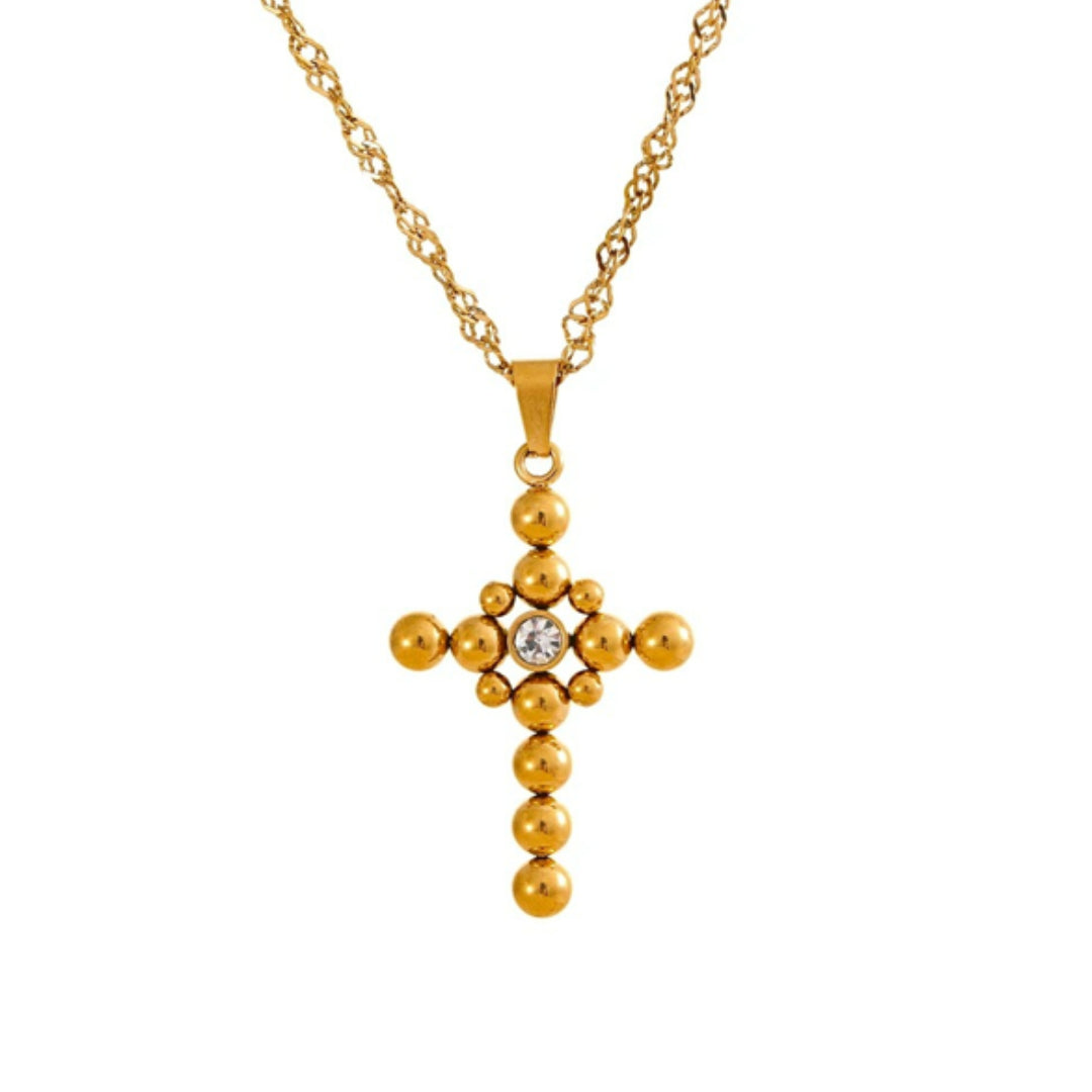Collar Cruz Luz Eterna en Oro PVD con Circonitas – lenorajewelry.com/collar-cruz-oro-circonitas-lenora
collar de cruz, joyería fina, oro PVD, circonitas cubicas, regalo espiritual, joyería unisex, collar ajustable, lenora joyas, resistencia al agua, diseño elegante