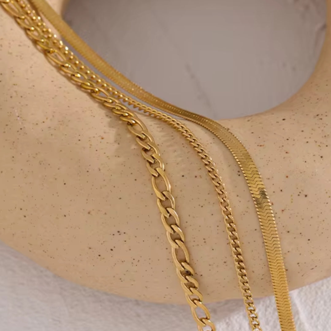 collar de acero, collar dorado, collar resistente al agua, joyería para mujer, collar geométrico, joyería de acero inoxidable, collar de moda