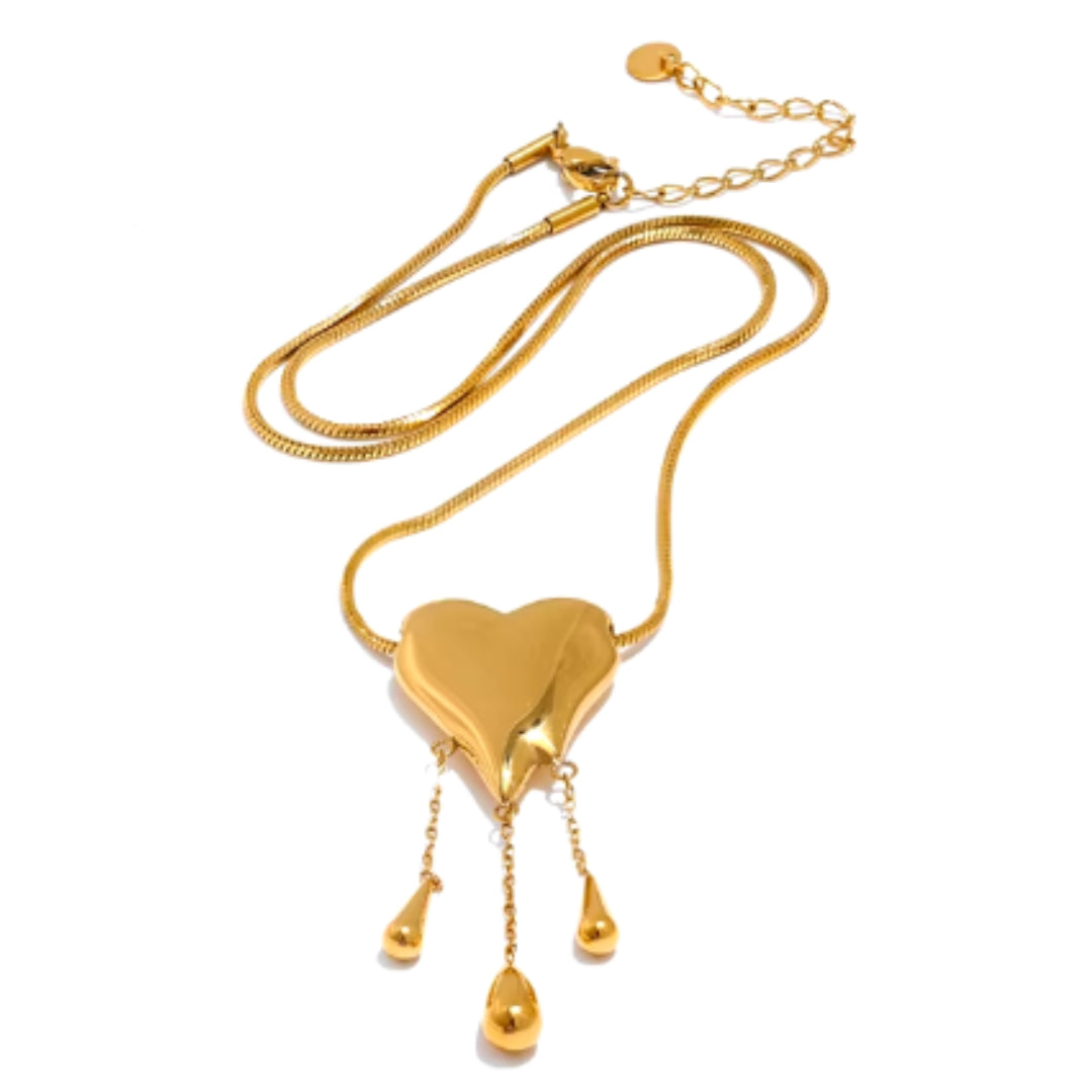 Collar dorado con colgante de corazón en gota de agua, Joyería elegante en acero inoxidable pulido, Collar geométrico de alta calidad para mujer
https://lenorajewelry.com/collar-corazon-gota-agua-acero-inoxidable-dorado