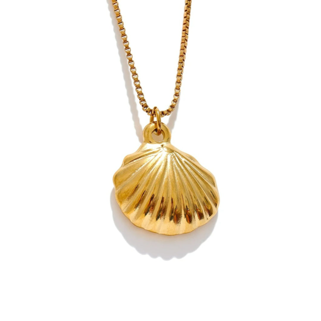 conjunto de joyas mujer, aretes y collar dorados, acero inoxidable dorado, joyas impermeables, conjunto para verano, moda mujer, Lenora Jewelry