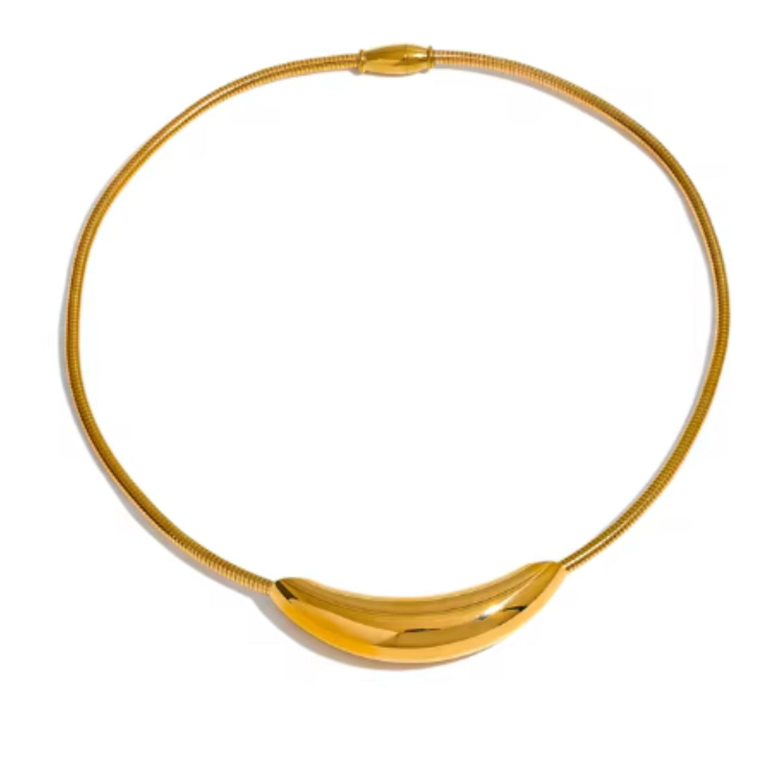 gargantilla de acero inoxidable, collares de moda, gargantilla 18k, joyería impermeable, accesorios de moda para mujer, collares elegantes, gargantilla bañada en oro, joyas de moda, joyería femenina