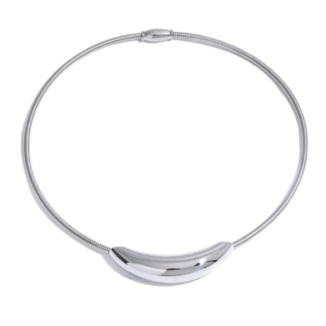 gargantilla de acero inoxidable, collares de moda, gargantilla 18k, joyería impermeable, accesorios de moda para mujer, collares elegantes, gargantilla bañada en oro, joyas de moda, joyería femenina