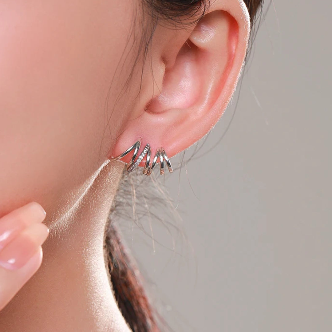 pendientes de botón, pendientes de línea geométrica, pendientes con circonias brillantes, pendientes elegantes, pendientes de moda, joyería geométrica, pendientes para mujeres, pendientes de alta calidad, pendientes sofisticados, pendientes exclusivos