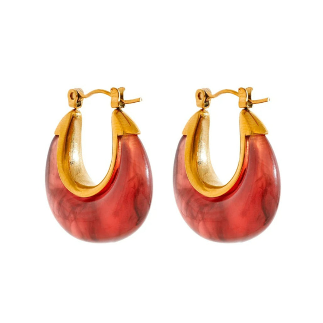 Pendientes Aro Éter Dorado Oro - Diseño Hueco Hipoalergénico – lenorajewelry.com/pendientes-aro-eter-dorado-oro-hipoalergenico , aros dorados, pendientes de acero inoxidable, joyería hipoalergénica, accesorios para mujeres, regalo elegante, lenora jewelry, pendientes de fiesta