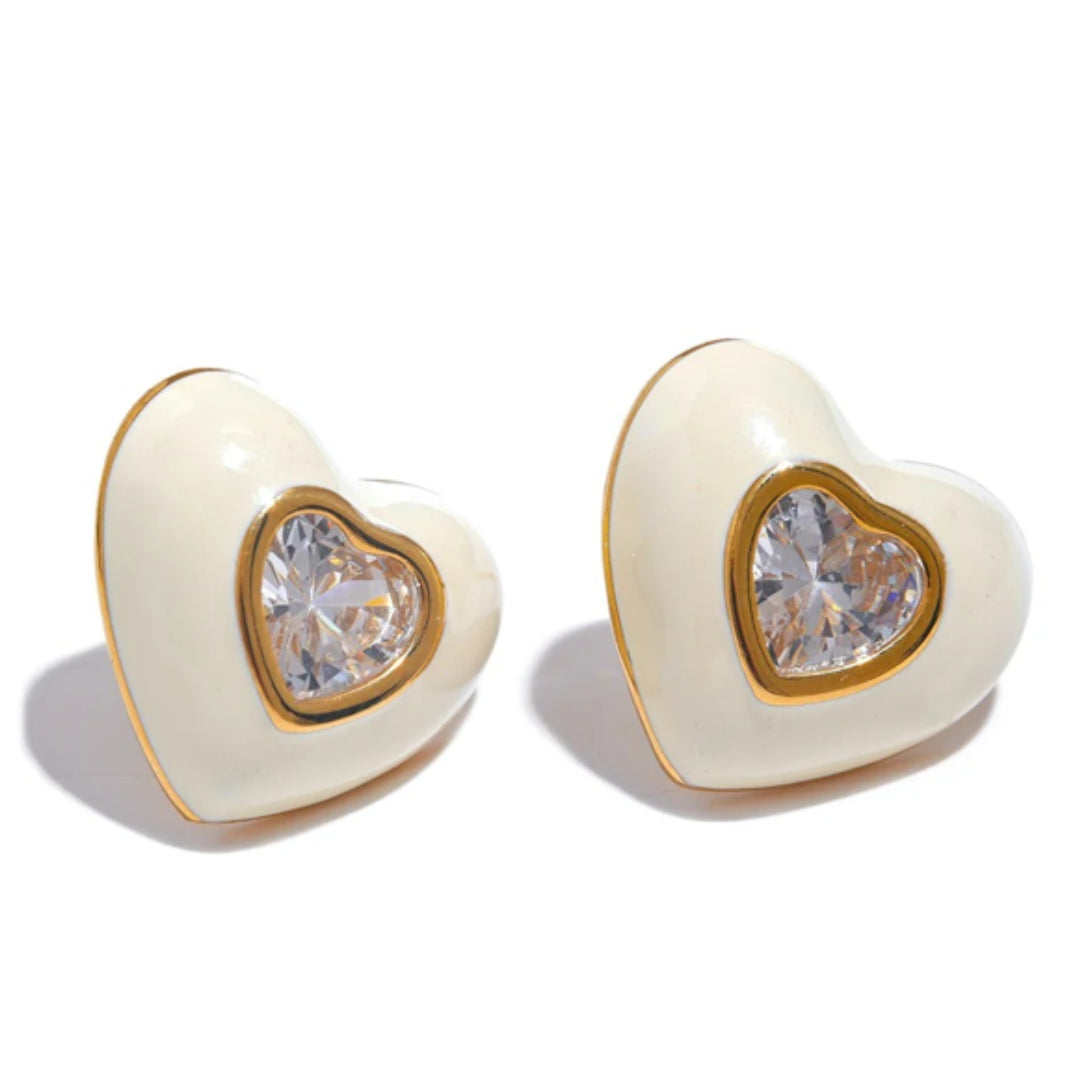 pendientes y2k, joyería de acero inoxidable, zirconia cúbica, oro PVD, esmalte brillante, moda geométrica, joyería femenina, alta calidad

