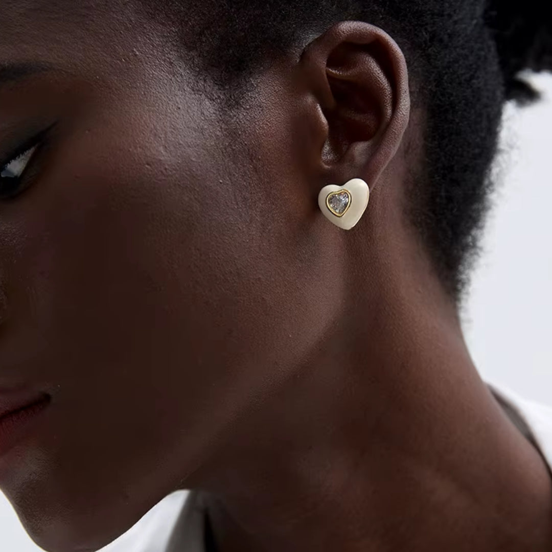 pendientes y2k, joyería de acero inoxidable, zirconia cúbica, oro PVD, esmalte brillante, moda geométrica, joyería femenina, alta calidad