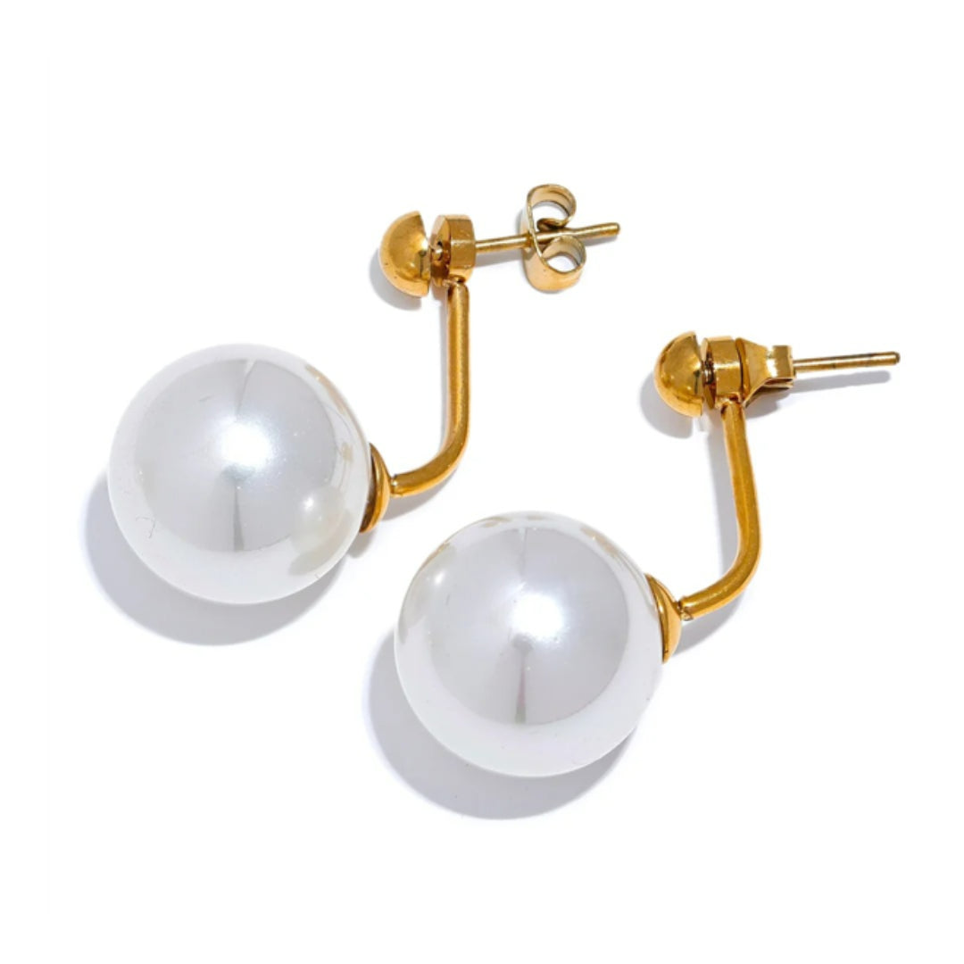Aretes de acero inoxidable hipoalergénico – lenorajewelry.com/pendientes-kori-perla-oro
pendientes de perlas, joyería coreana, aretes de oro real, accesorios diarios, regalo elegante, LENORA