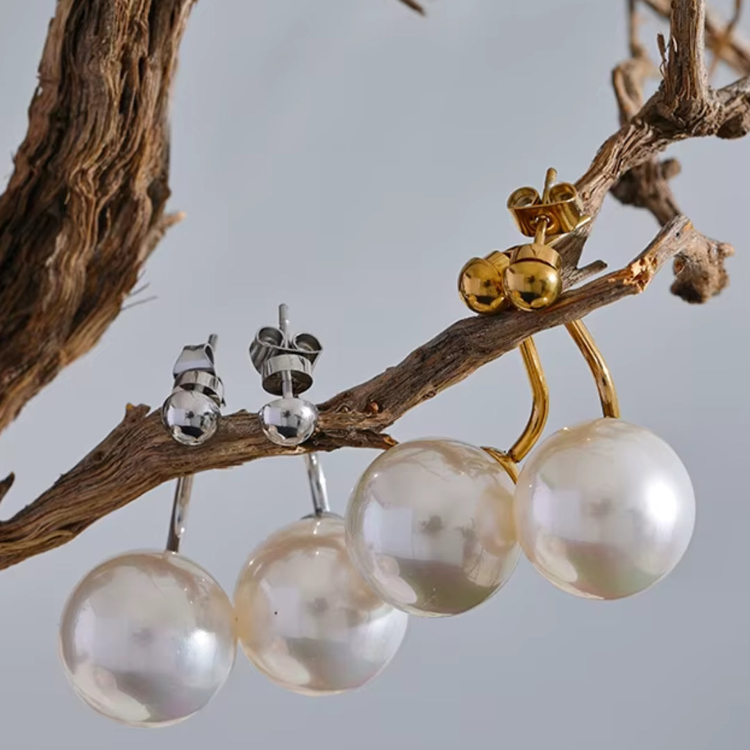 Aretes de acero inoxidable hipoalergénico – lenorajewelry.com/pendientes-kori-perla-oro
pendientes de perlas, joyería coreana, aretes de oro real, accesorios diarios, regalo elegante, LENORA