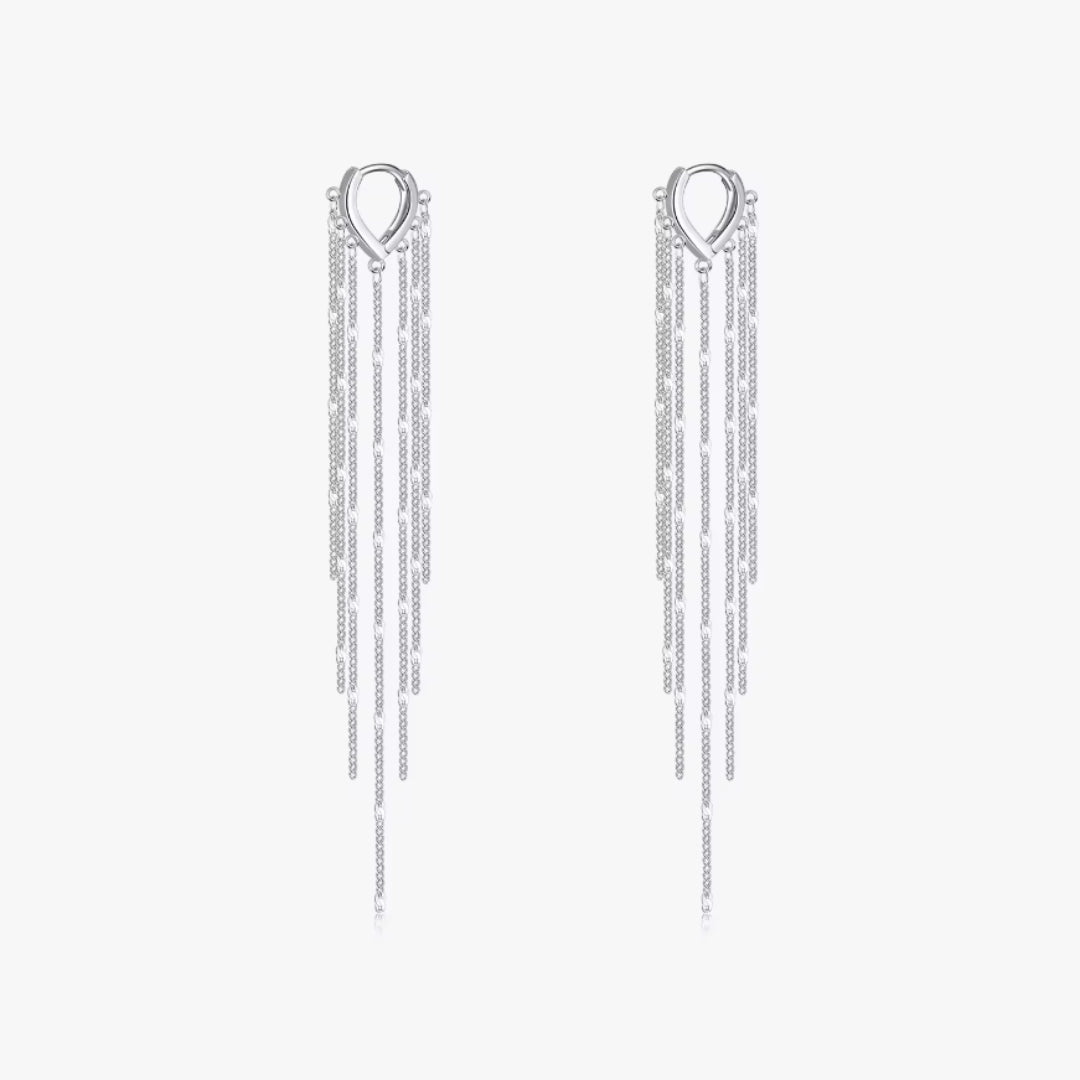 pendientes de plata 925, aretes largos, pendientes de borla, joyería de lujo, pendientes para fiesta, joyería fina, pendientes geométricos, aretes para mujer