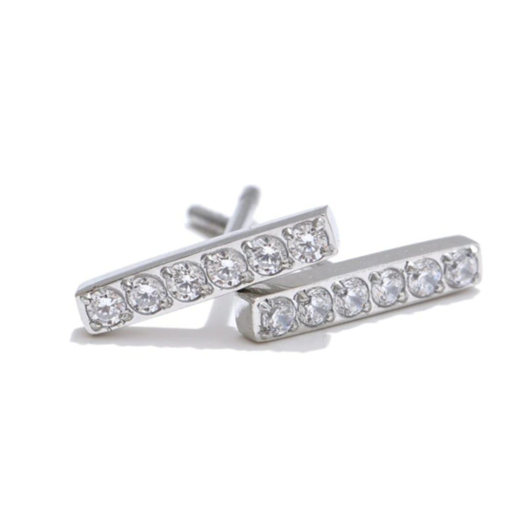 pendientes minimalistas, pendientes de zircón cúbico, pendientes de acero inoxidable, pendientes bañados en oro, joyería para uso diario, accesorios delicados
