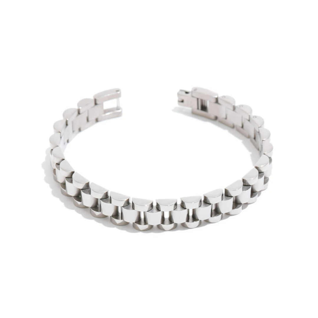 Pulsera Égida Dorada textura geométrica oro 18k impermeable – lenorajewelry.com/pulsera-egida-dorada-textura-pesada, pulsera de oro, joyería texturizada, metal pesado, pulsera impermeable, regalo mujer poder, acero inoxidable oro, LENORA, joyería geométrica, pulsera robusta, joyas atemporales