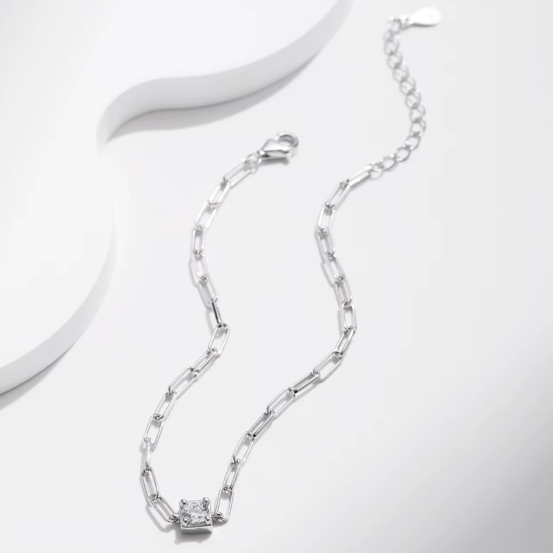 moissanite, prata esterlina, joyería fina, pulsera elegante, diamante de laboratorio, claridad VVS1, regalo de lujo
