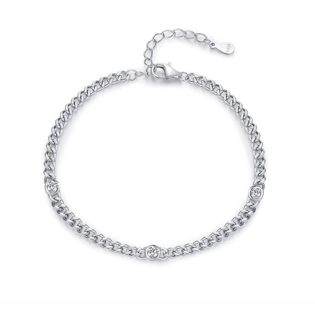 moissanite, oro banhado, pulsera ajustable, prata esterlina 925, joyería fina, regalo de lujo, diamante de laboratorio, claridad VVS1